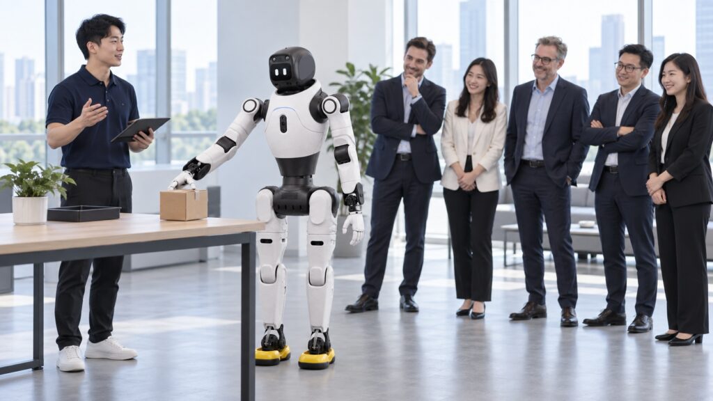 Demo van een AGIBOT X2 Ultra voor managers