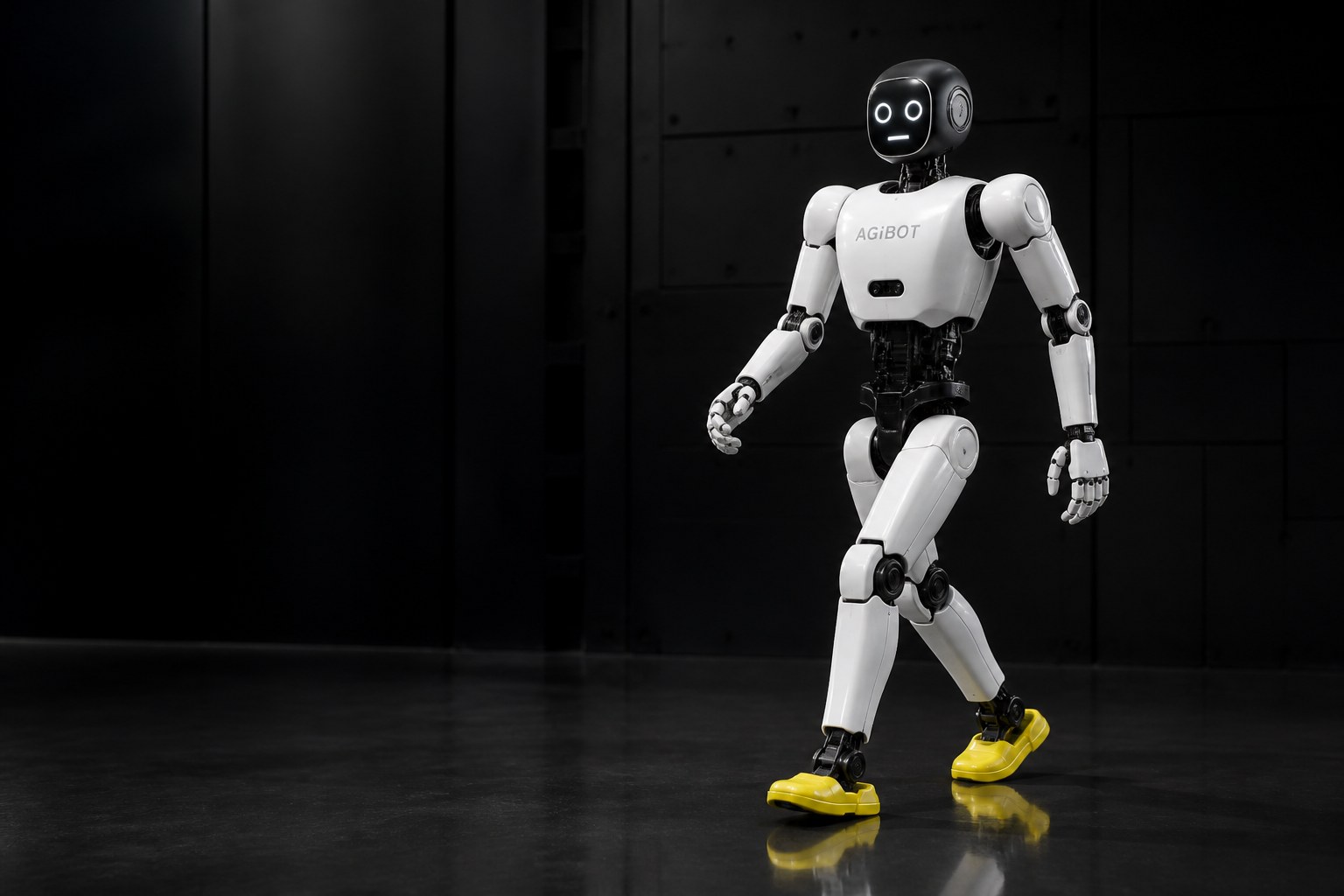 Studenten programmeren een AGIBOT X2 EDU